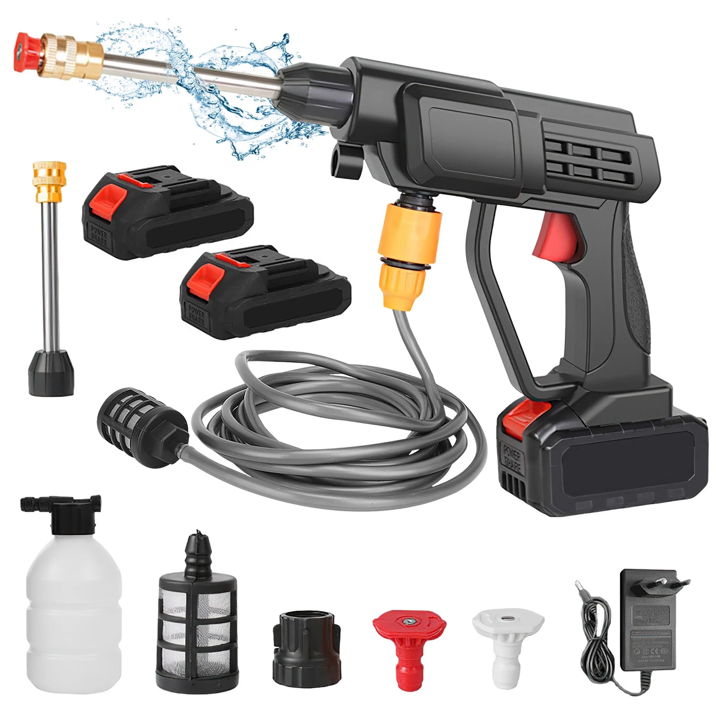 200W 30BAR Cordless High Pressure Cleaner Washer Spray Water Gun Garden Wash Water Cleaning Machine for Makita 18V Battery