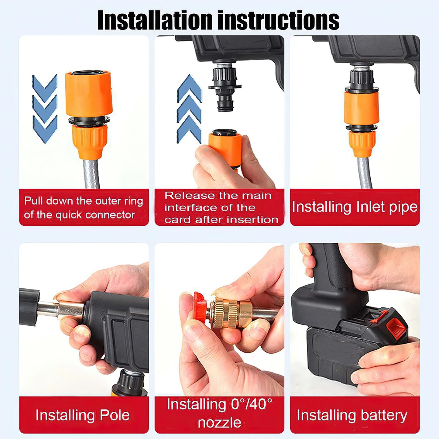 200W 30BAR Cordless High Pressure Cleaner Washer Spray Water Gun Garden Wash Water Cleaning Machine for Makita 18V Battery