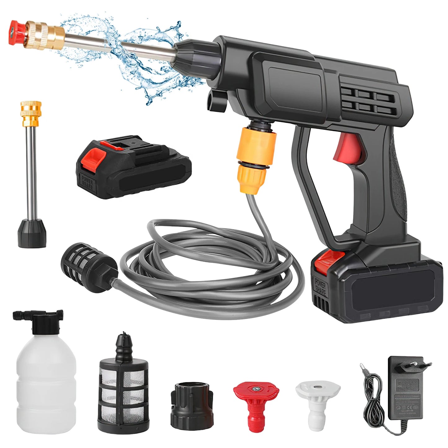 200W 30BAR Cordless High Pressure Cleaner Washer Spray Water Gun Garden Wash Water Cleaning Machine for Makita 18V Battery