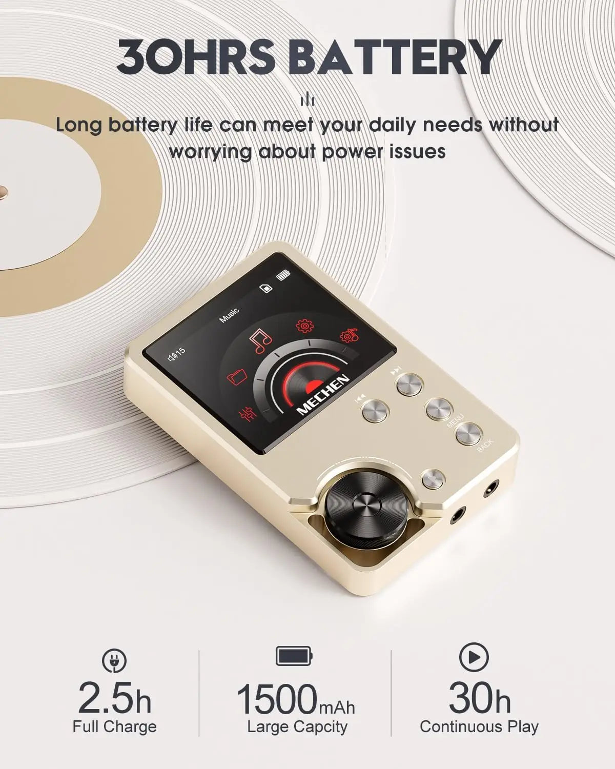 High Quality Lossless MP3 Player/MECHEN-M30/HiFi/with 64GB Memory Card Support Up to 256GB