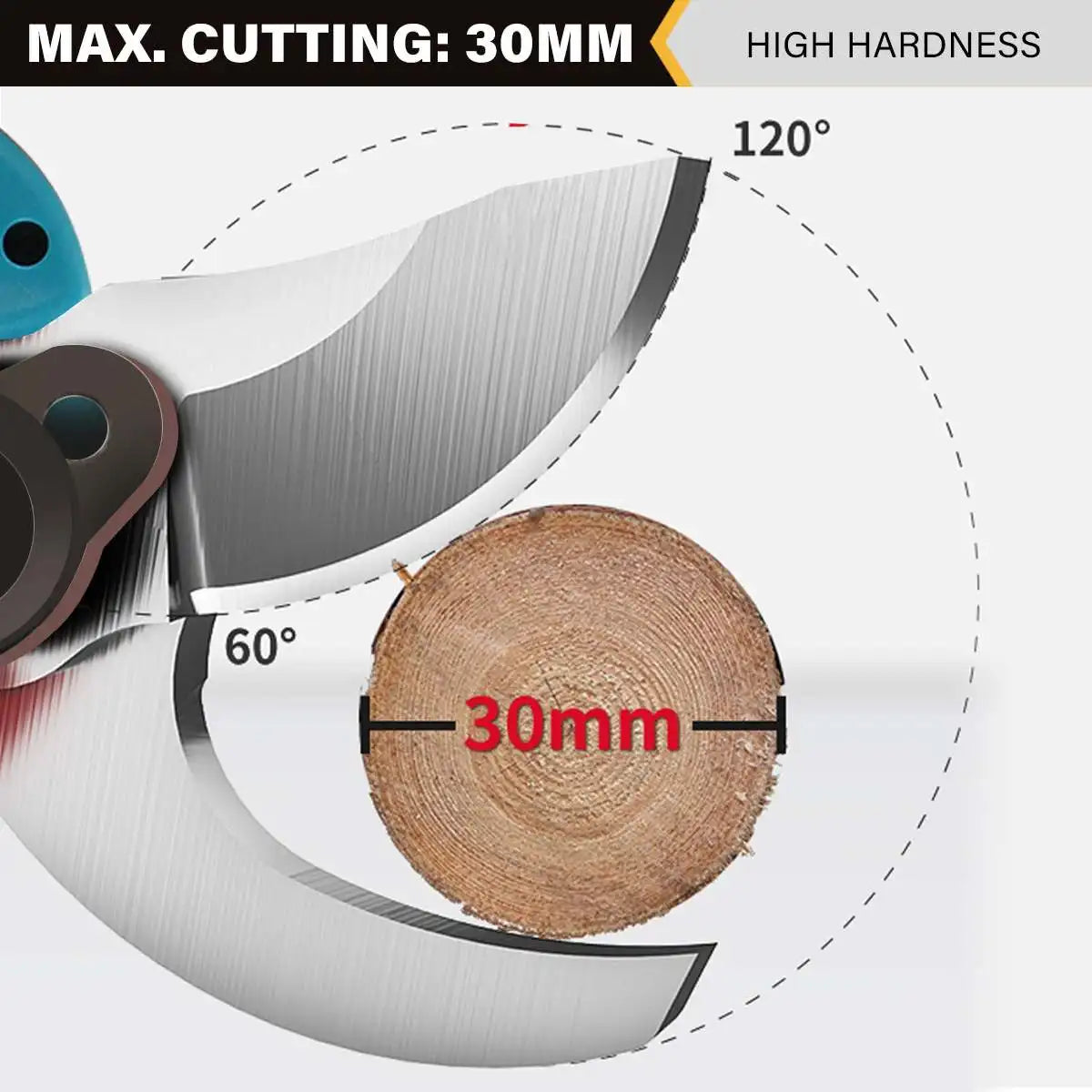 VIOLEWORKS 21V Brushless Pruning Shears 1500mAh Rechargeable Battery 30mm Tree Branches Cutter Bonsai Pruning Tool