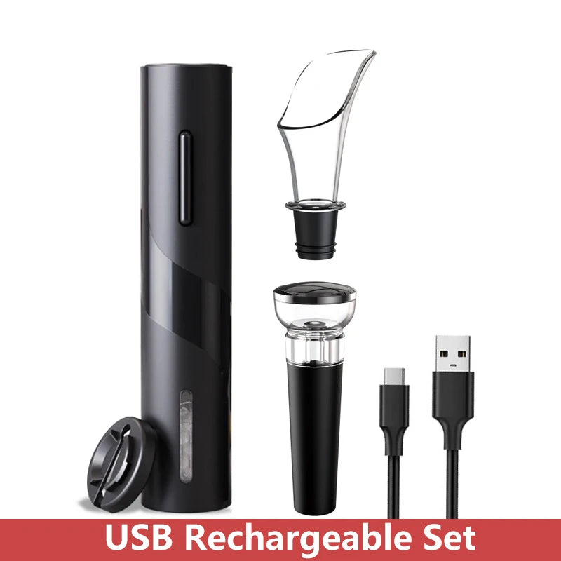 Automatic Electric Wine Openers for Beer USB & Battery Beer Bottle Openers Corkscrew Wine Beer Cap Opener Kitchen Accessories