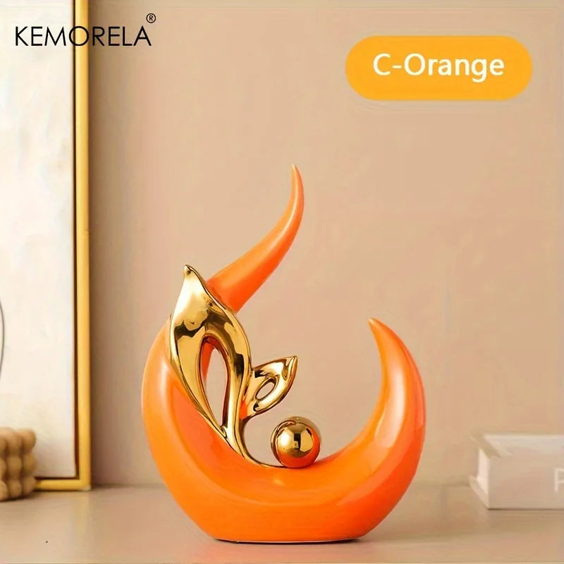 Abstract Ceramic Statue Modern Luxury Living Room Home Decor Accessories Office Decoration Desk Souvenirs Crafts Gifts