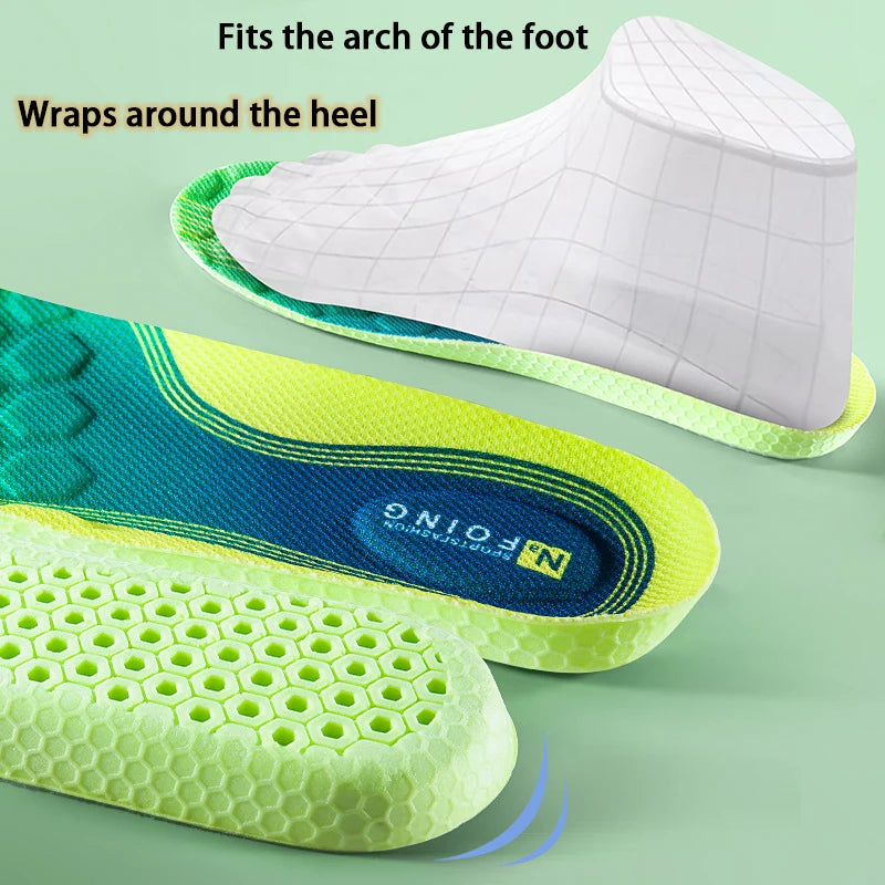 1 Pair of Breathable Anti-Odor Shoe Insoles sneakers Insole Soft Shock Absorbing Sole Outdoor Sports Running Shoe Insoles