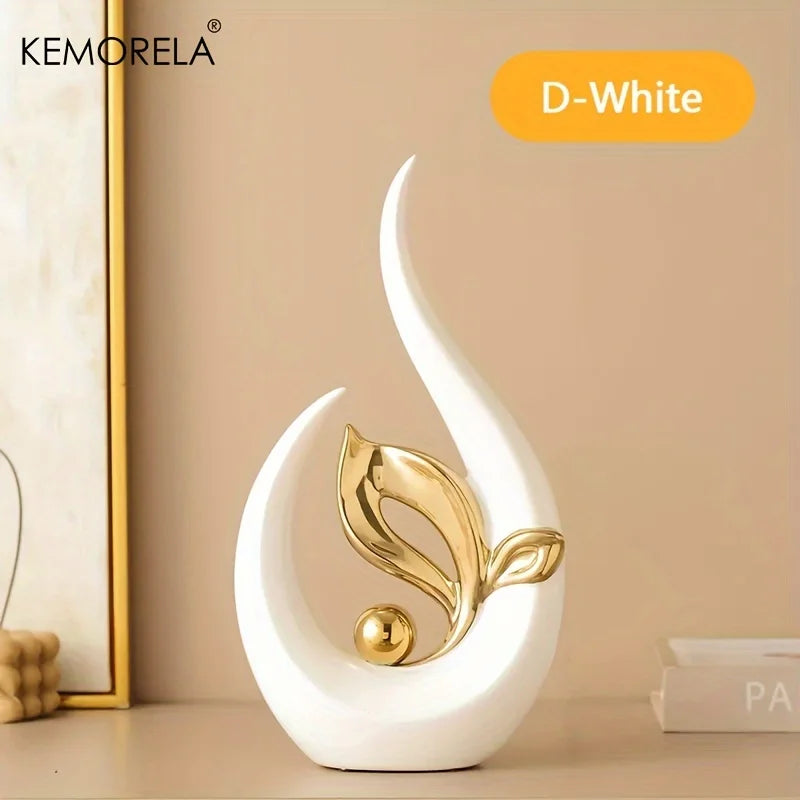 Abstract Ceramic Statue Modern Luxury Living Room Home Decor Accessories Office Decoration Desk Souvenirs Crafts Gifts