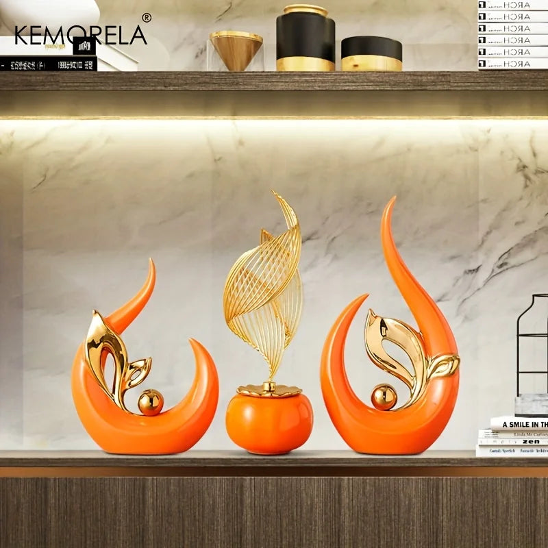 Abstract Ceramic Statue Modern Luxury Living Room Home Decor Accessories Office Decoration Desk Souvenirs Crafts Gifts