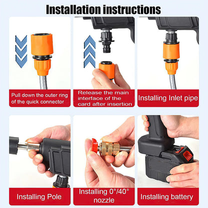 200W 30BAR Cordless High Pressure Cleaner Washer Spray Water Gun Garden Wash Water Cleaning Machine for Makita 18V Battery