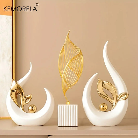 Abstract Ceramic Statue Modern Luxury Living Room Home Decor Accessories Office Decoration Desk Souvenirs Crafts Gifts