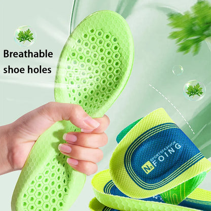 1 Pair of Breathable Anti-Odor Shoe Insoles sneakers Insole Soft Shock Absorbing Sole Outdoor Sports Running Shoe Insoles