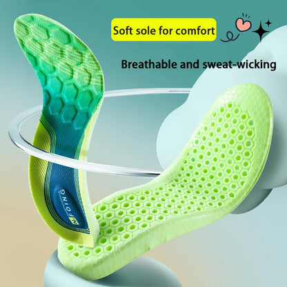 1 Pair of Breathable Anti-Odor Shoe Insoles sneakers Insole Soft Shock Absorbing Sole Outdoor Sports Running Shoe Insoles