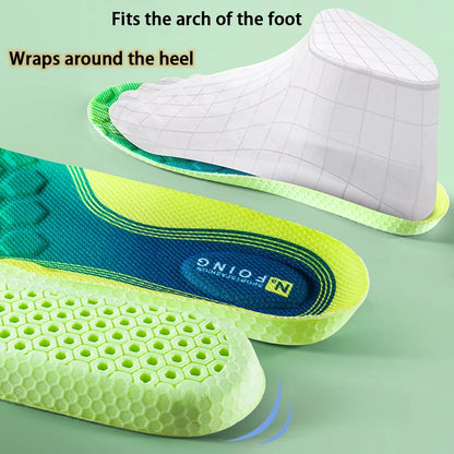 1 Pair of Breathable Anti-Odor Shoe Insoles sneakers Insole Soft Shock Absorbing Sole Outdoor Sports Running Shoe Insoles