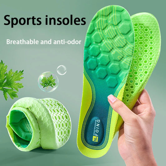 1 Pair of Breathable Anti-Odor Shoe Insoles sneakers Insole Soft Shock Absorbing Sole Outdoor Sports Running Shoe Insoles