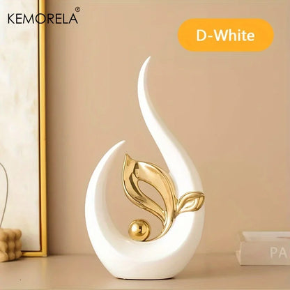 Abstract Ceramic Statue Modern Luxury Living Room Home Decor Accessories Office Decoration Desk Souvenirs Crafts Gifts