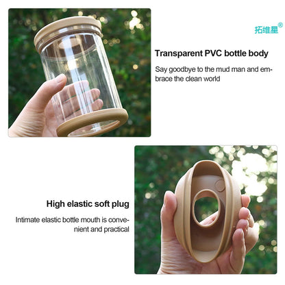 Mini Hydroponic Flower Pot Home Vase Decor Transparent Imitation Glass Plastic Plant Pots Green Plants Pot For Home Decoration